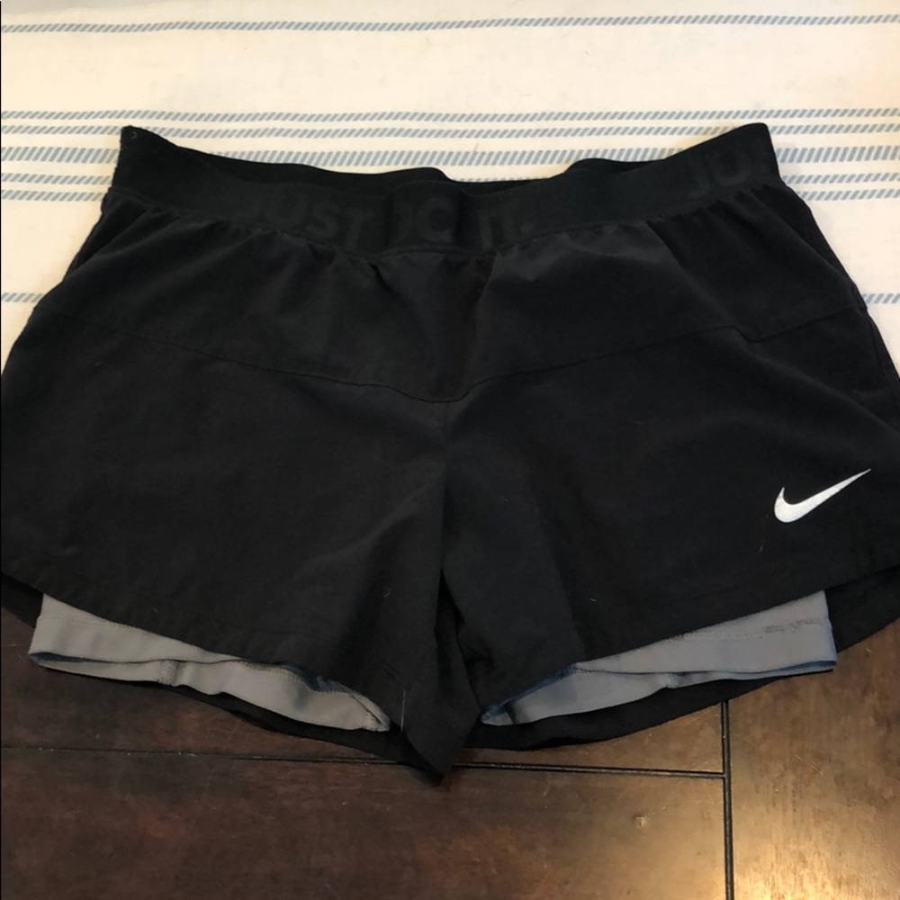 Spandex lined black Nike shorts